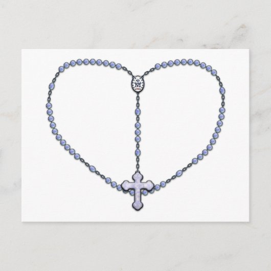 Carte Postale Médaille miraculeuse Rosaire (Devant)