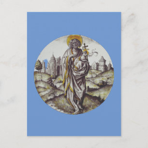 Carte Postale Médaillon avec saint Jean Baptiste