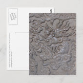 Carte Postale Médaillon de dragon sculpté (Devant / Derrière)