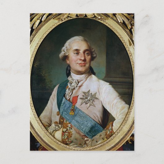 Carte Postale Médaillon de portrait de Louis XVI 1775 (Devant)