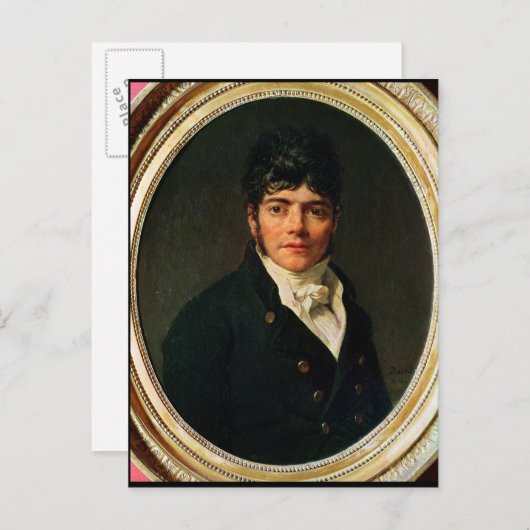 Carte Postale médaillon Portrait du Comte Esteve, 1804 (Devant / Derrière)