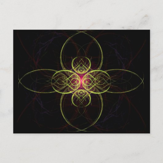 Carte Postale Médaillon rouge Par Alexandra Cook alias Linandara (Devant)