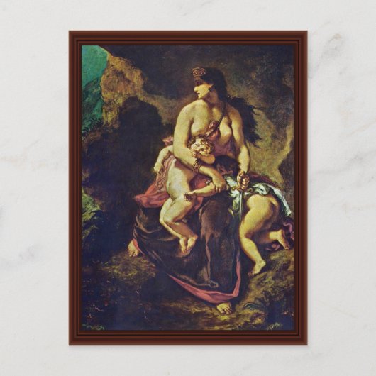 Carte Postale Medea Par Eugène Ferdinand Victor Delacroix (Devant)