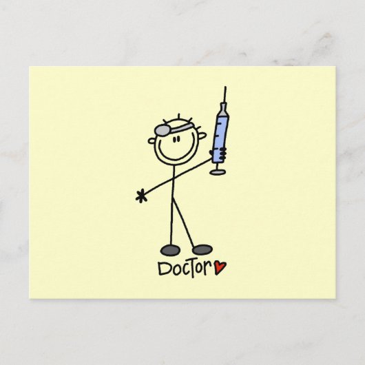 Carte Postale Médecin Bâtonnet de Base (Devant)