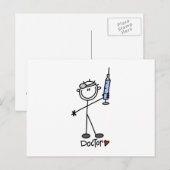 Carte Postale Médecin Bâtonnet de Base (Devant / Derrière)