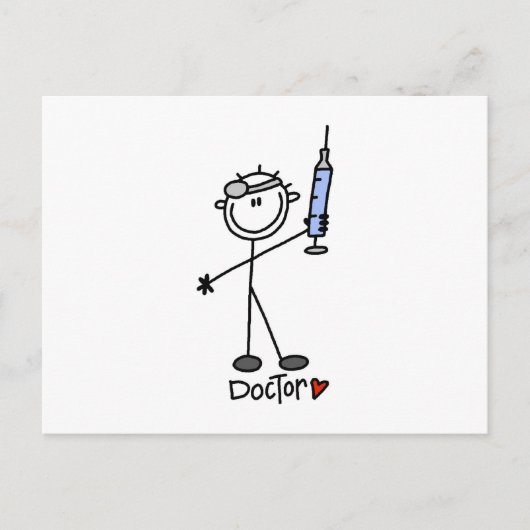 Carte Postale Médecin Bâtonnet de Base (Devant)