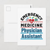 Carte Postale Médecin d'urgence Assistant (Devant / Derrière)