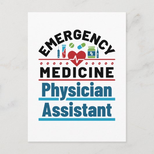 Carte Postale Médecin d'urgence Assistant (Devant)