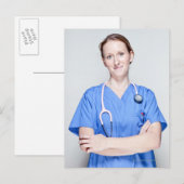 Carte Postale Médecin féminin 2 (Devant / Derrière)