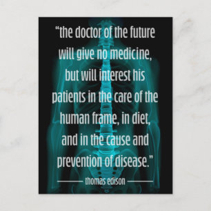 Carte Postale Médecin futuriste de la future chiropratique se so