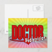 CARTE POSTALE MÉDECIN LOGO PÉDIATRICIEN (Devant / Derrière)