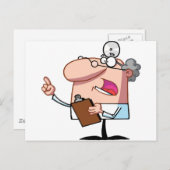 Carte Postale Médecin tenant un porte - bloc (Devant / Derrière)