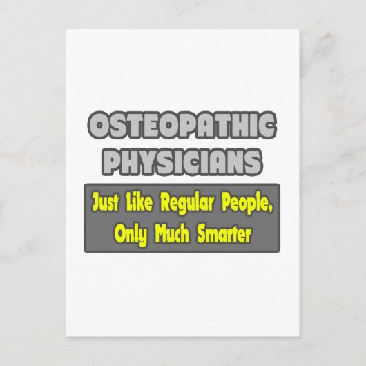 Carte Postale Médecins ostéopathiques .. Plus intelligent (Devant)