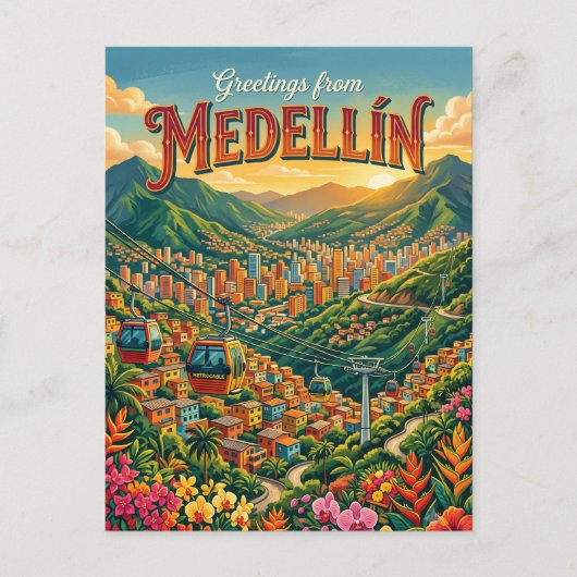 Carte Postale Medellín Colombie (Devant)