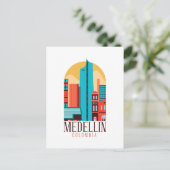 Carte Postale Medellin Colombie Vintage Cityscape (Debout devant)