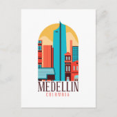Carte Postale Medellin Colombie Vintage Cityscape (Devant)