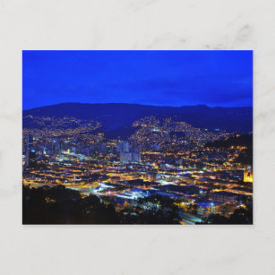 Carte Postale Medellin, la Colombie en la noche