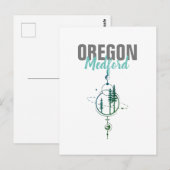 Carte Postale Medford Oregon Arbres géométriques (Devant / Derrière)
