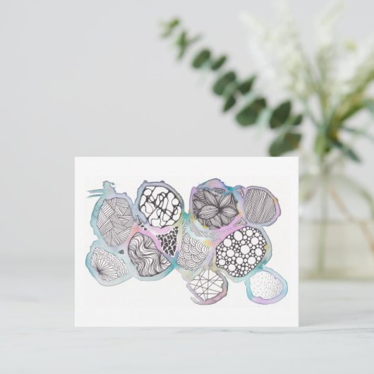 Carte Postale Média mélangés, couleurs pastel et noir et blanc (Debout devant)