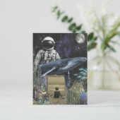 Carte Postale Médias mixtes d'astronaute océanique (Debout devant)