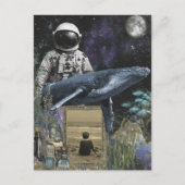 Carte Postale Médias mixtes d'astronaute océanique (Devant)