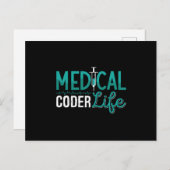 Carte Postale Medical Coder Life Assistant ICD Coding Programmer (Devant / Derrière)