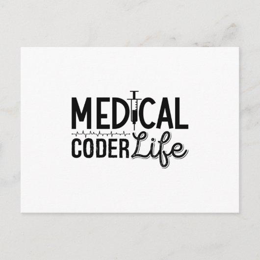 Carte Postale Medical Coder Life Assistant ICD Programmer Coding (Devant)