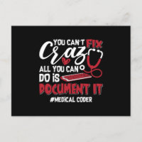 Medical Coder You Can't Fix Crazy ICD Coding Gift