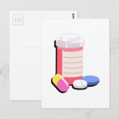 CARTE POSTALE MÉDICAMENTS D'ORDONNANCE (Devant / Derrière)