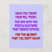 Carte Postale Médicaments juridiques (Devant)