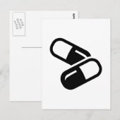 Carte Postale Médicaments pilules (Devant / Derrière)