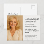 Carte postale Medicare – Conception élégante d'age (Devant / Derrière)