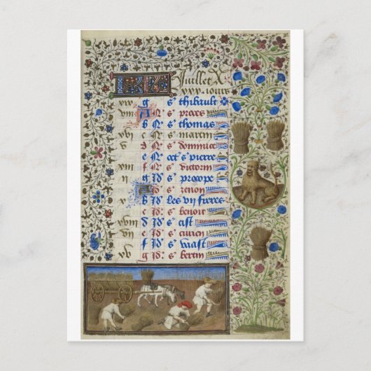 Carte Postale Medieval calendar : July (Devant)