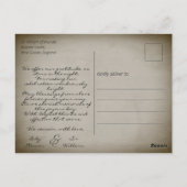 Carte Postale Medieval Gray Scroll Cire de Cachet Mariage Remerc (Dos)