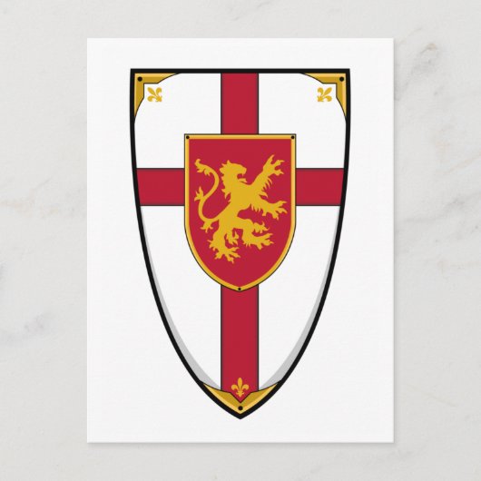 Carte postale Medieval Knights Shield (Devant)