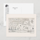 Carte Postale Medieval World Map Québec Nouvelle-France America (Devant / Derrière)