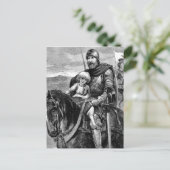 Carte postale médiévale Knight (Debout devant)