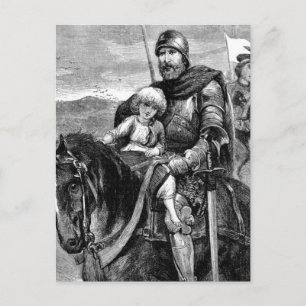 Carte postale médiévale Knight