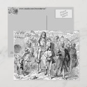 Carte postale médiévale Knight (Devant / Derrière)