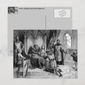 Carte postale médiévale Knight (Devant / Derrière)