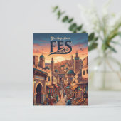 Carte Postale Médina de Fès Maroc (Debout devant)