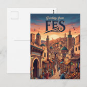 Carte Postale Médina de Fès Maroc (Devant / Derrière)