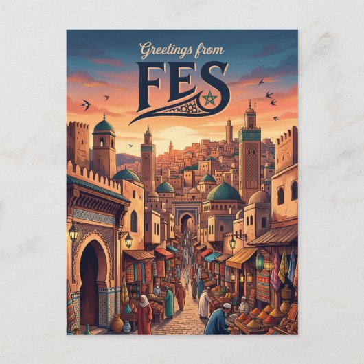 Carte Postale Médina de Fès Maroc (Devant)