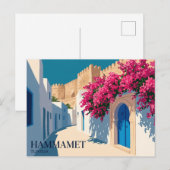 Carte Postale Médina de Hammamet Tunisie (Devant / Derrière)