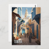 Carte Postale Médina Tunis Tunisie Travel (Devant / Derrière)