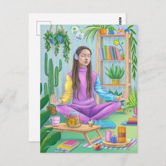 Carte Postale Méditation (Devant / Derrière)