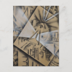 Carte Postale Méditation - Abstraite par Gene Foltuz Mini Print