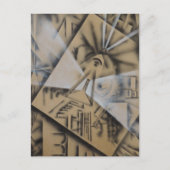 Carte Postale Méditation - Abstraite par Gene Foltuz Mini Print (Devant)