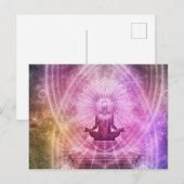 Carte Postale Méditation Chakra Yoga Zen (Devant / Derrière)