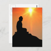 Carte Postale Méditation de bouddha (Devant / Derrière)